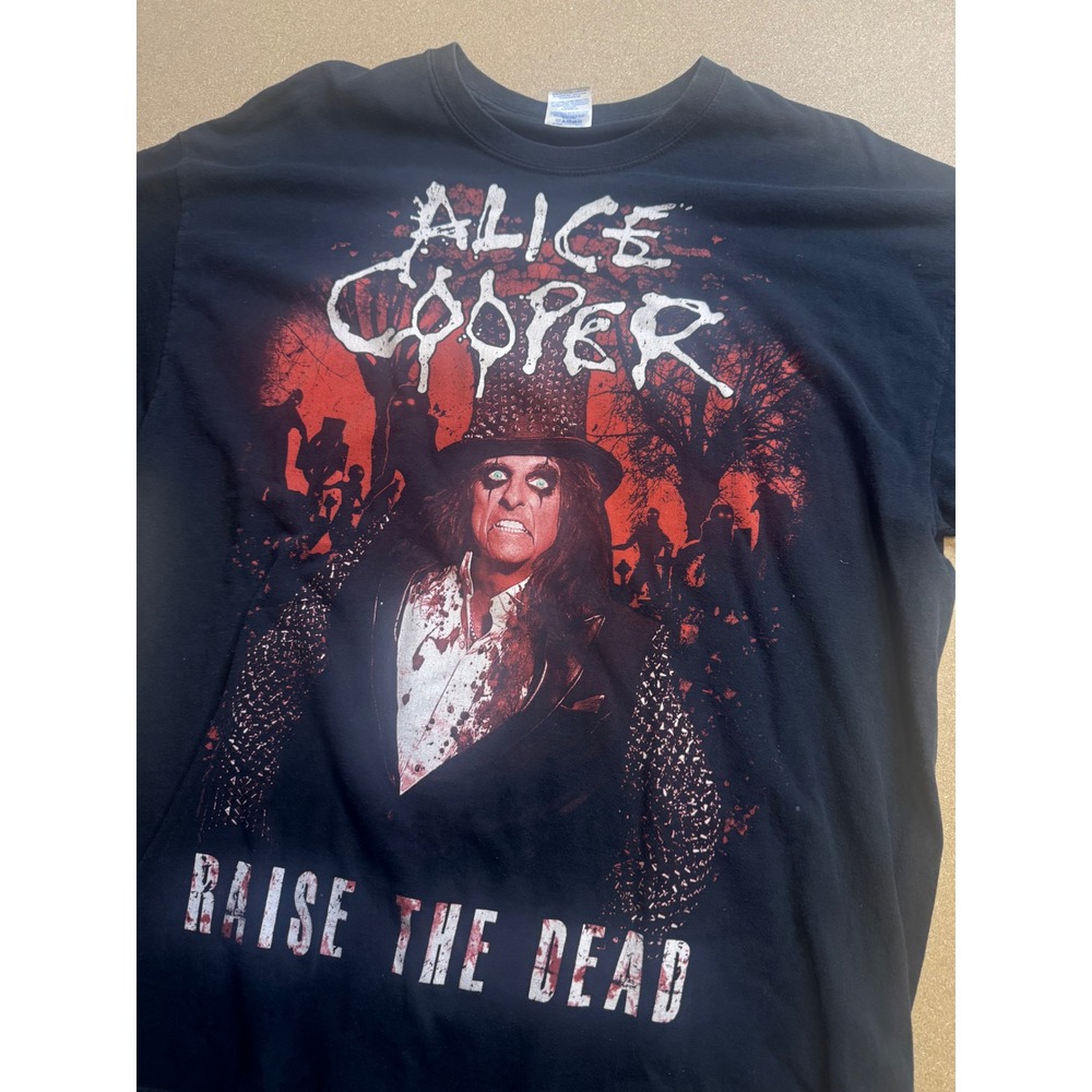 Alice Cooper Raise The Dead 2013 Tour T Shirt‎ XL Black Rock Band Concert VTG